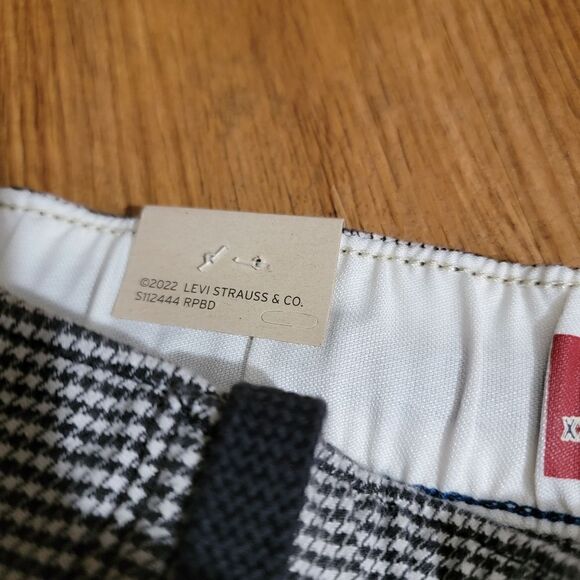 Levi's Premium XX Chino EZ Taper III Pants Trousers Black Grey Pattern Cotton S - Picture 12 of 15
